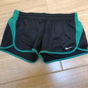 Nike Women's Black Athletic Running Shorts with Teal/Green Trim Size S